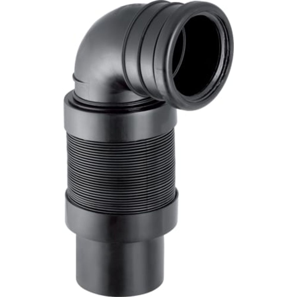 Geberit PE Anschlussbogen 90° für WC, ausziehbar,  DN 100 / 90, 241.525.00.1