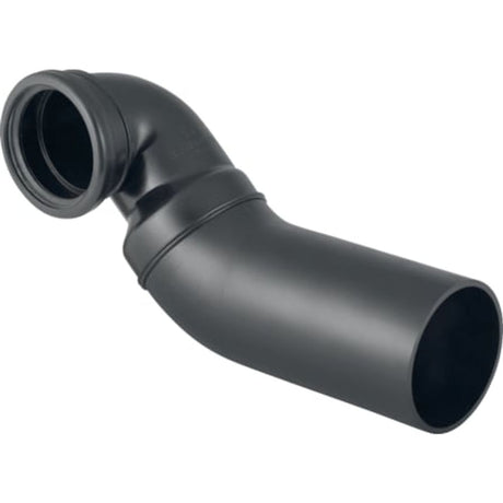 Geberit PE Anschlussbogen 90° für Wand-WC, links gekröpft, mit Erweiterung,  DN 100 / 100, 367.901.16.1