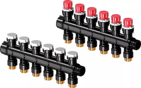 Uponor Vario PLUS Verteiler mit Ventil LS 6X 3/4 Euro, 1030582