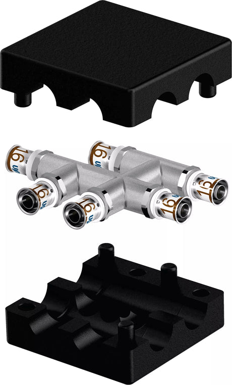 Uponor S-Press PLUS HK-X-Fitting mit Dämmbox insulated 16-16-16, 1070689