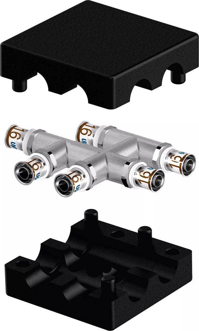 Uponor S-Press PLUS HK-X-Fitting mit Dämmbox insulated 16-16-16, 1070689