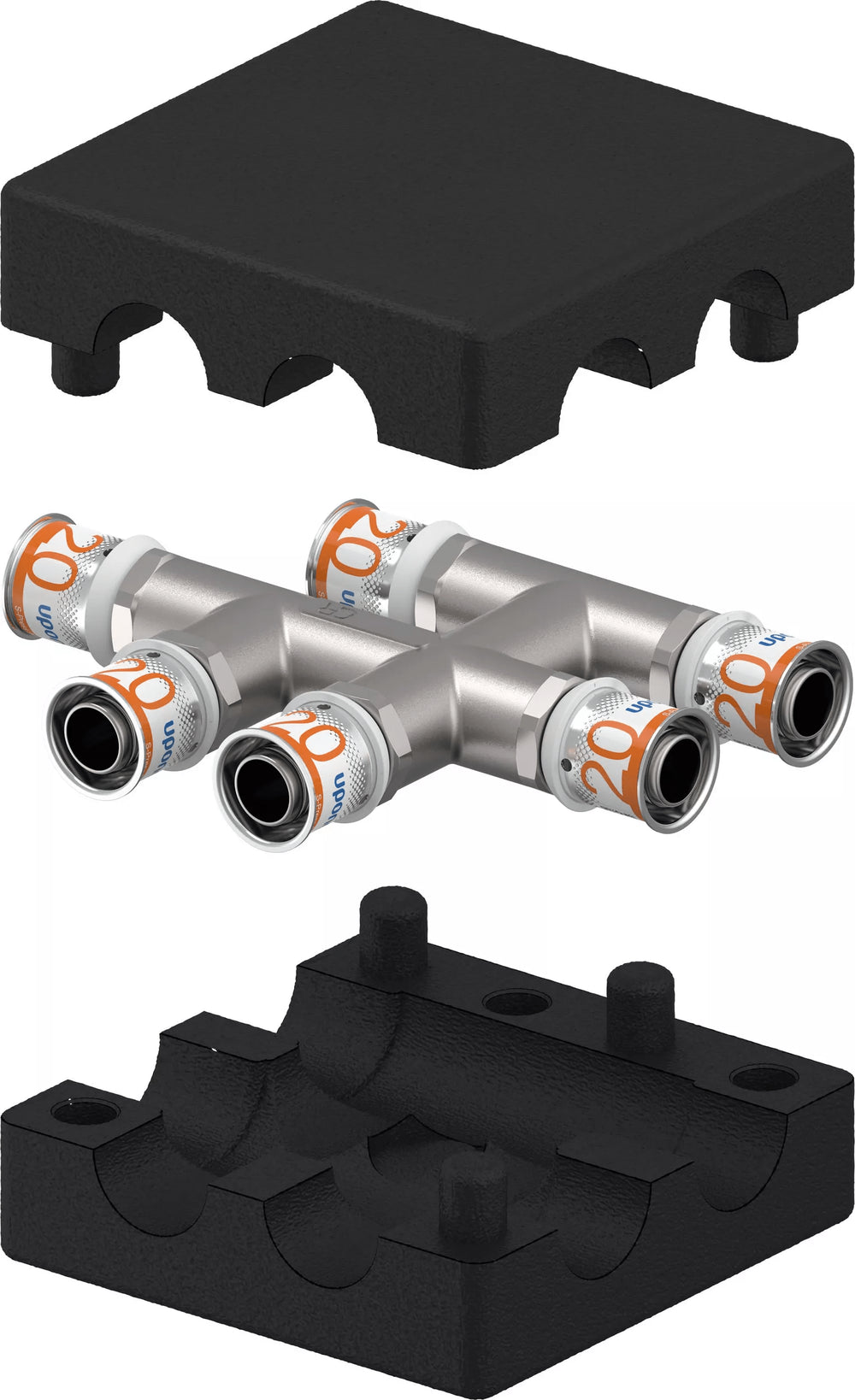 Uponor S-Press PLUS HK-X-Fitting mit Dämmbox insulated 20-20-20, 1070692