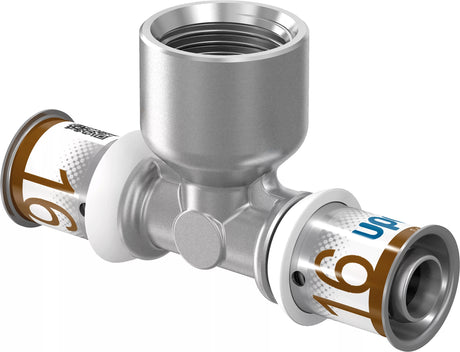 Uponor S-Press PLUS T-Stück mit Innengewinde 16-Rp1/2"FT-16, 1070595
