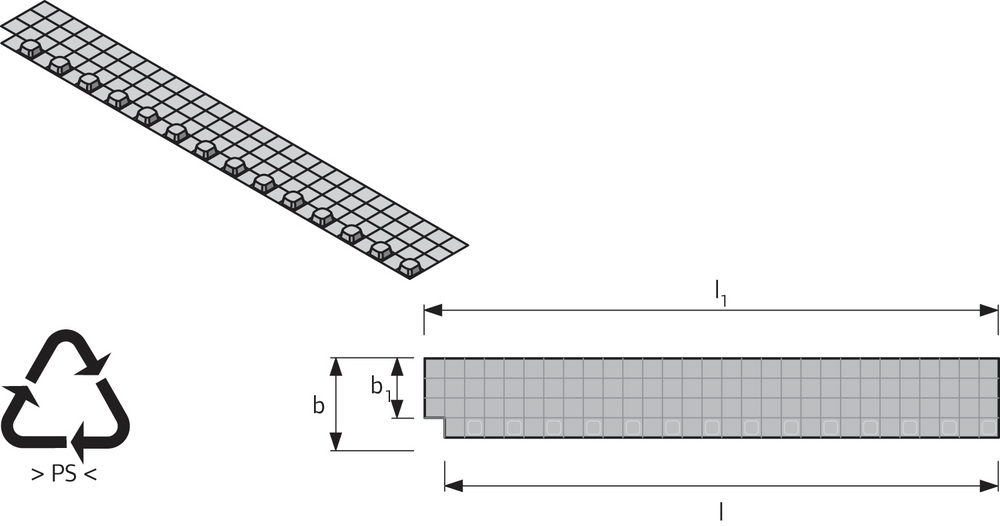 Uponor Tecto Abdeckfolie 1,45m 200mm, 1005481