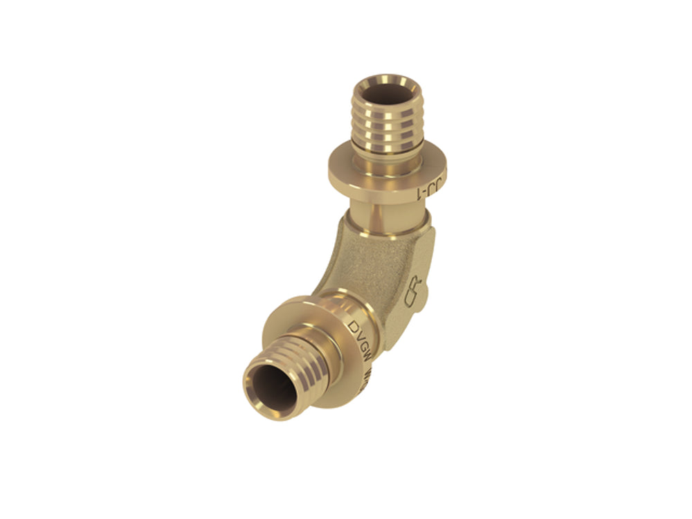TECE TECEflex Bogen 90 Grad druckverlustoptimiert Dimension 16 x 16, Siliziumbronze, 707316