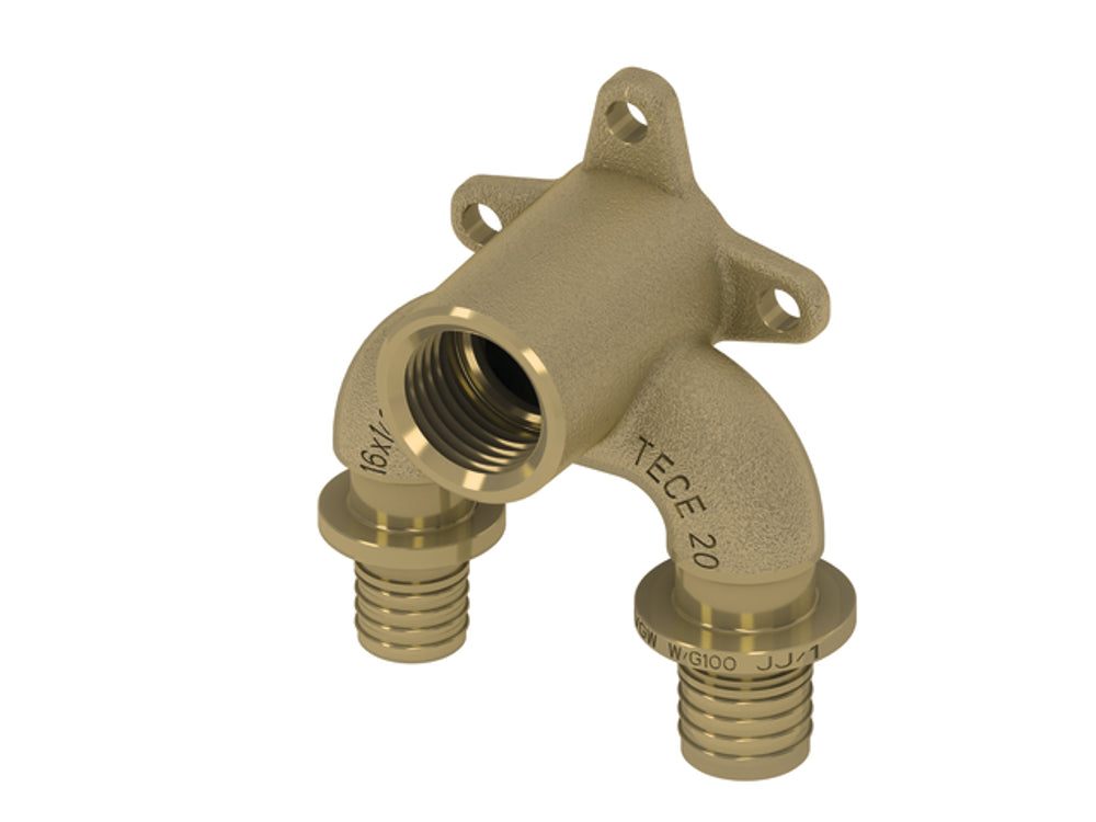 TECE TECEflex U-Doppelwandscheibe reduziert druckverlustoptimiert Dimension 16 x Rp 1/2 x 20, Siliziumbronze, 708606