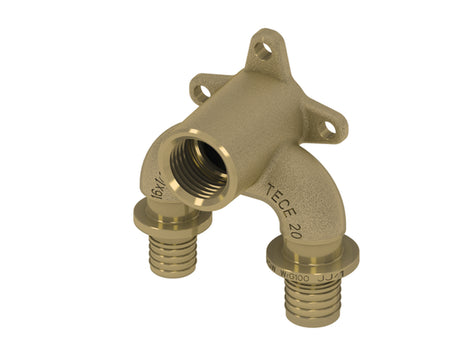 TECE TECEflex U-Doppelwandscheibe reduziert druckverlustoptimiert Dimension 20 x Rp 1/2 x 16, Siliziumbronze, 708607