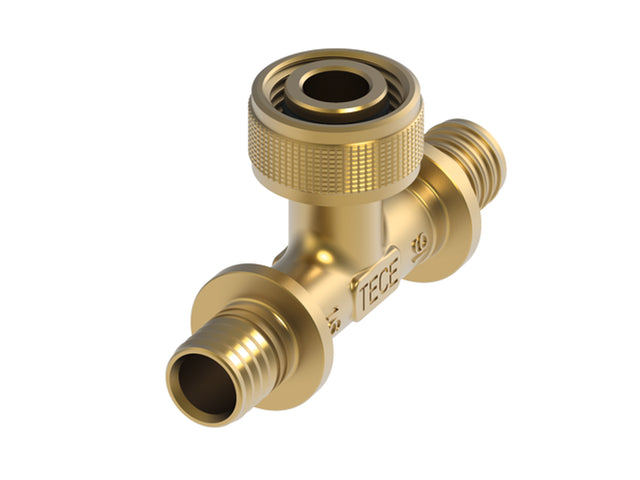 TECE TECEflex Schnelladapter, T-Stück, Abgang, Siliziumbronze 16 x 1/2 x 16, 708633