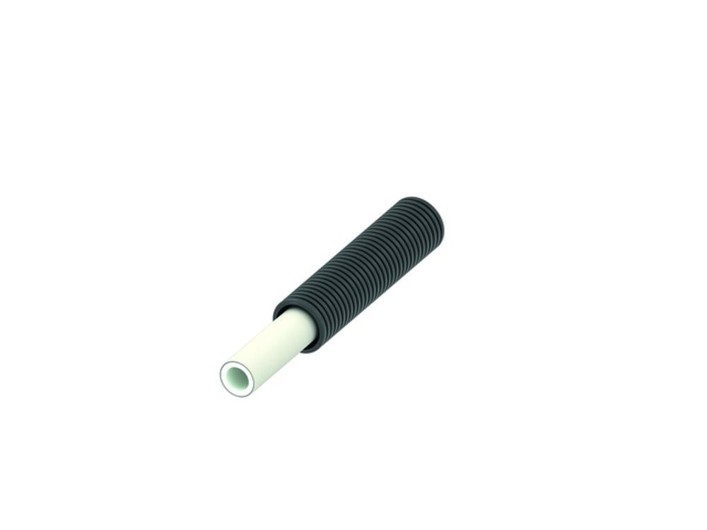 TECE TECEflex Mehrschichtverbundrohr PE-Xc/Al/PE-RT im Wellschutzrohr, schwarz, Dim. 16, Rolle 75 m, 731016