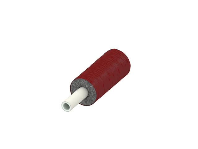 TECE TECEflex Verbundrohr PE-Xc/Al/PE-RT, rot vorgedämmt, Dim 16 RS 13 mm, 731916