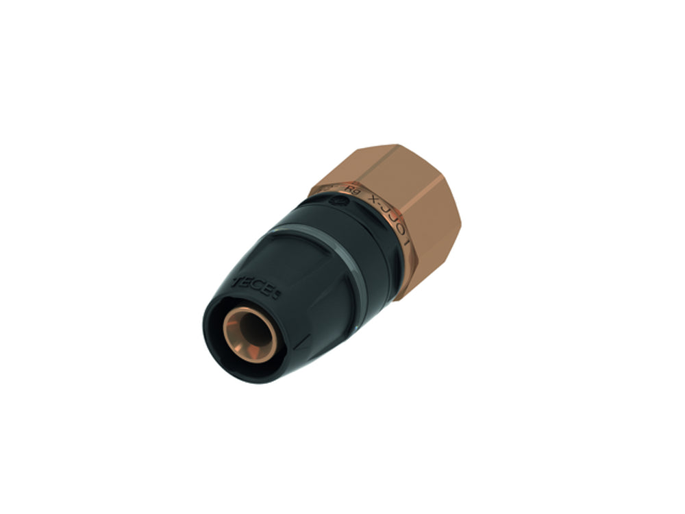 TECE TECElogo-Push Übergangsmuffe Dimension 20 x Rp 3/4, Rotguss/Si-Bronze, 8713004