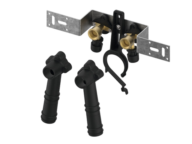 TECE TECElogo-Ax Montageeinheit 80 mm mit Wandscheibe Dimension 16 x Rp 1/2, Si-Bronze, HT-Bogenhalter, 8804003