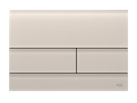 TECE TECEsquare II WC-Betätigungsplatte Zweimengentechnik, Glas sandbeige satiniert, 9240827