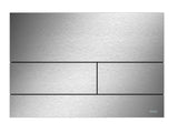 TECE TECEsquare II Metall WC-Betätigungsplatte, Edelstahl gebürstet (mit Anti-Fingerprint), Zweimengentechnik, 9240830