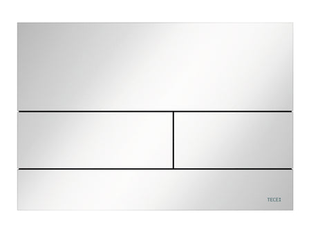 TECE TECEsquare II Metall WC-Betätigungsplatte, Weiß glänzend, Zweimengentechnik, 9240832