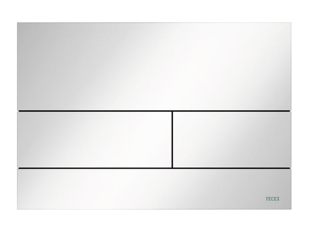 TECE TECEsquare II Metall WC-Betätigungsplatte, Weiß glänzend, Zweimengentechnik, 9240832