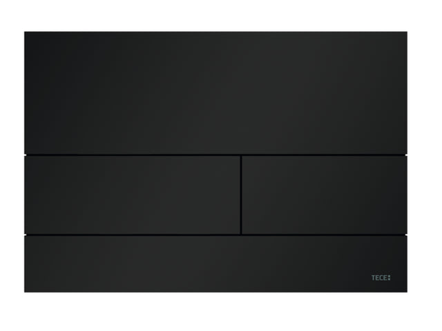 TECE TECEsquare II Metall WC-Betätigungsplatte, Schwarz matt, Zweimengentechnik, 9240833