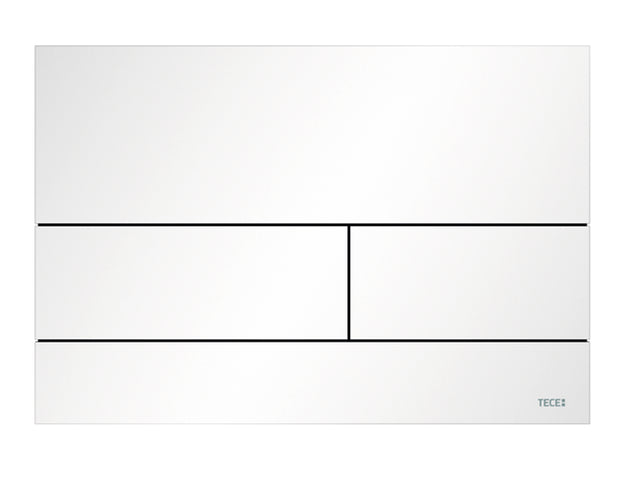 TECE TECEsquare II Metall WC-Betätigungsplatte, Weiß matt, Zweimengentechnik, 9240834