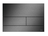 TECE TECEsquare II Metall WC-Betätigungsplatte, Chrom schwarz gebürstet (mit Anti-Fingerprint), Zweimengentechnik, 9240846