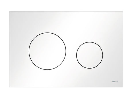 TECE TECEloop WC-Betätigungsplatte Kunststoff für Zweimengentechnik, Weiß, 9240920