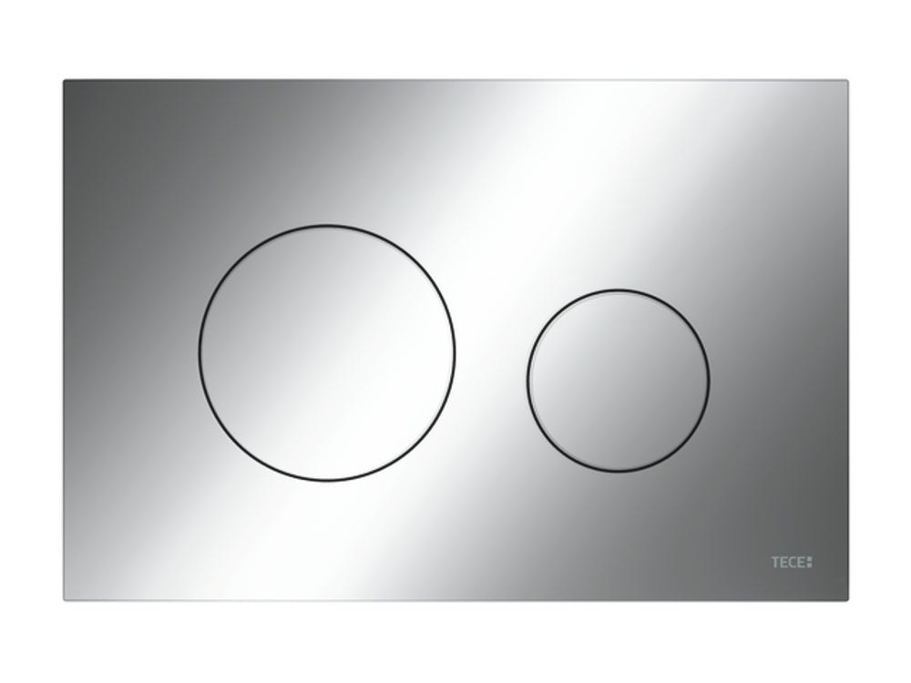 TECE TECEloop WC-Betätigungsplatte Kunststoff für Zweimengentechnik, Chrom glänzend, 9240921
