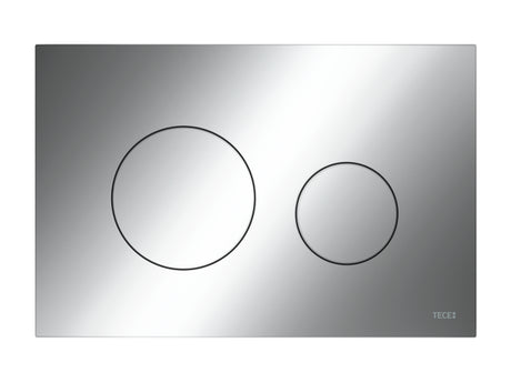 TECE TECEloop WC-Betätigungsplatte Kunststoff für Zweimengentechnik, Chrom glänzend, 9240921