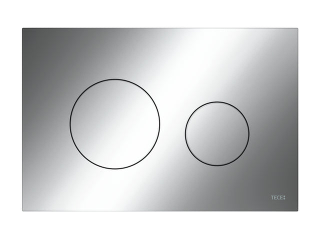 TECE TECEloop WC-Betätigungsplatte Kunststoff für Zweimengentechnik, Chrom glänzend, 9240921