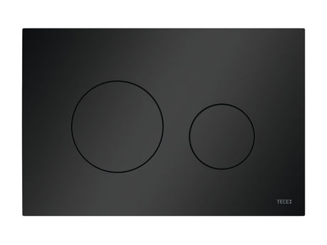 TECE TECEloop WC-Betätigungsplatte Kunststoff für Zweimengentechnik, Schwarz matt, 9240925