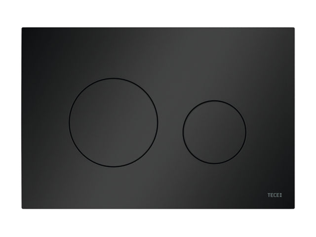 TECE TECEloop WC-Betätigungsplatte Kunststoff für Zweimengentechnik, Schwarz matt, 9240925