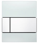 TECE TECEsquare Urinal-Betätigungsplatte mit Kartusche, Glas weiß glänzend, Taste weiß glänzend, 9242800