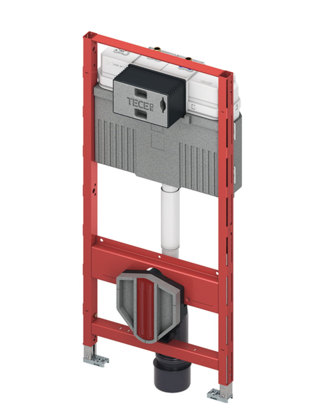 TECE TECEprofil WC-Modul mit Uni-Spülkasten, mit integrierter Hygienespülfunktion Warm- und Kaltwasser, Bauhöhe 1120 mm, 9300102