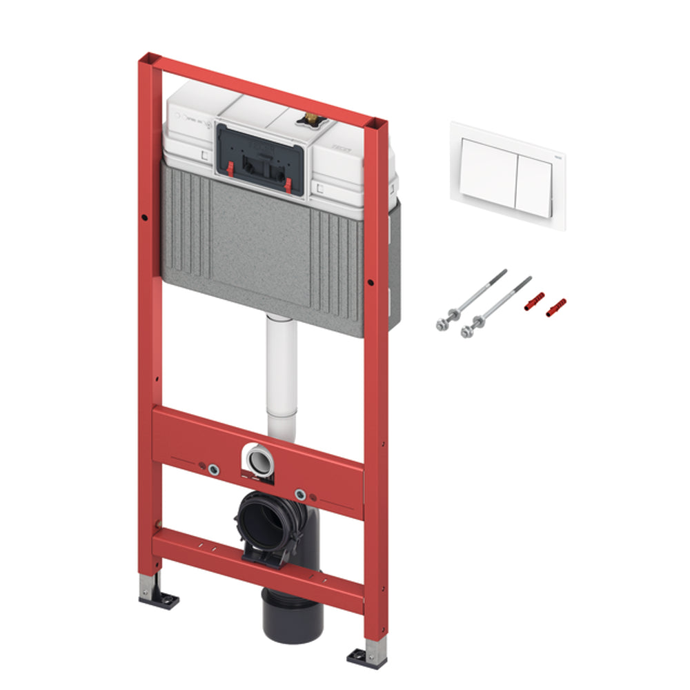 TECE TECEbase WC-Set mit Base-Spülkasten, inklusive WC-Betätigungsplatte TECEbase in weiß, Bauhöhe 1120 mm, 9400400