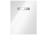 TECE TECElux Betätigungsglasplatte manuell Glas weiß, Tasten Chrom glänzend, 9650001