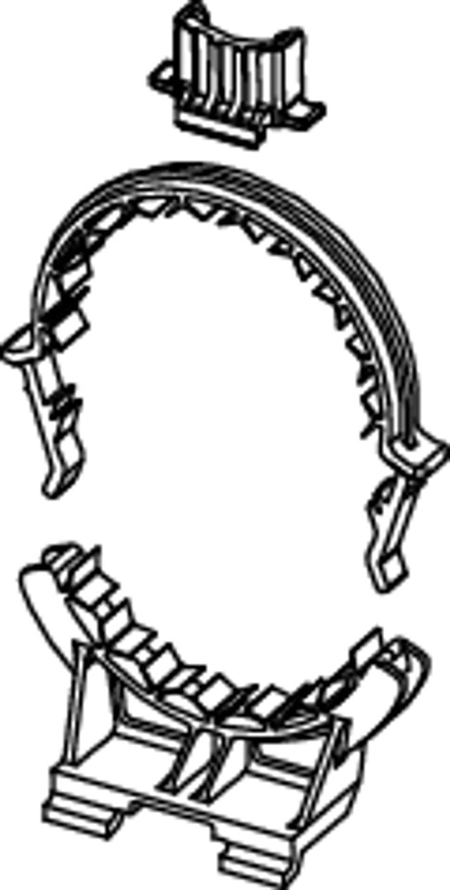 TECE TECEprofil WC-Ablaufbogenhalter komplett, Montage an Traverse unten, 9820348