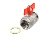 TECE TECEfloor Kugelhahn 3/4 Rp 3/4" x AG 1", inkl. Flachdichtung, 77381001