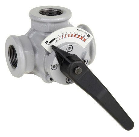 Resideo Dreiwege-Muffenmischer DR GG 20, grau, PN 6, abgewinkelt DN 25, DR25MA