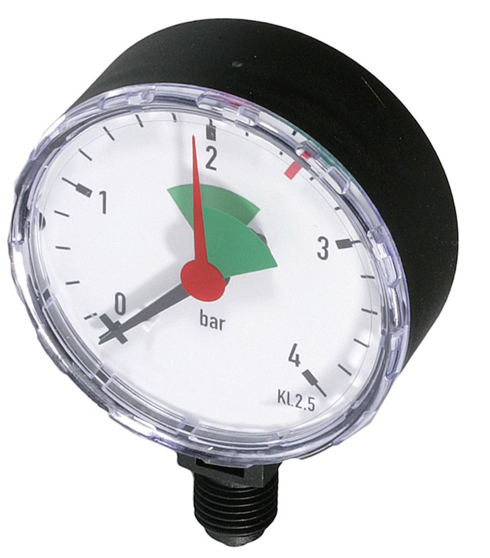 Resideo Manometer MF 126 0-4 bar, 63 mm, Anschluss unten G 1/4, MF126-A4