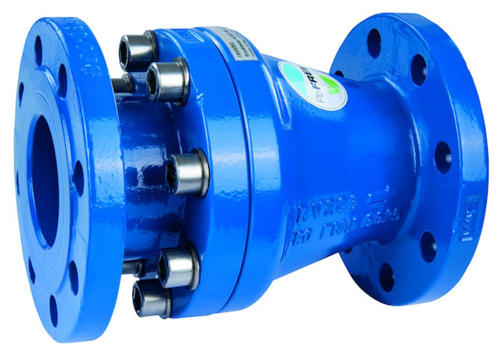 Resideo Rückflussverh. RV283S Flansch, pulverbeschichtet blau, DN 100, RV283S-100A