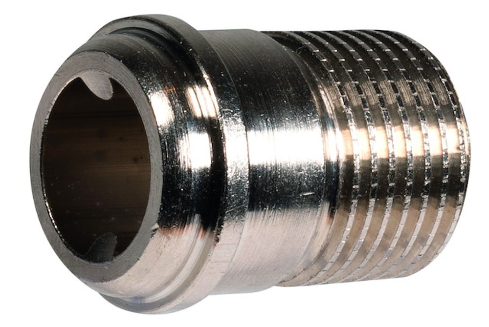 Resideo Gewindetülle VA5200B normale Länge, konisch, Messing vernickelt 1/2 ", VA5200B015