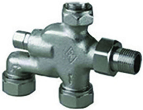 Heimeier Verteiler E-Z System 1/2" vernickelt o.Klemmverschraubung, 389102000