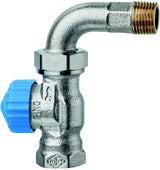 Heimeier Ventilunterteil 1/2" Durchgang vernickelt m.Bogenverschr.f.Einrohrheiz., 224402000