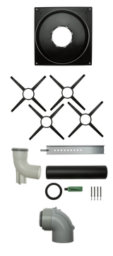 Brötje Abgasleitung-Set KAS 80/2 Kessel/Schacht DN 80/125 PPS/AI, 994767