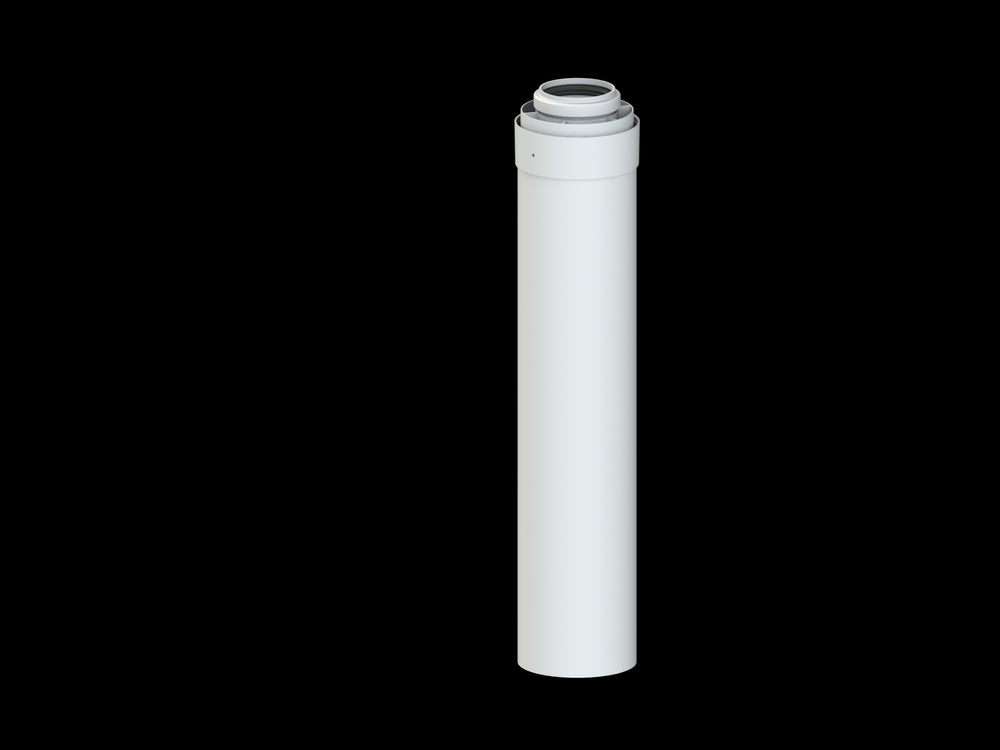 Brötje Verlängerungsrohr K60 KR1000 DN 60/100 konzentr. L=1000mm AL/PPs weiß, 7308325