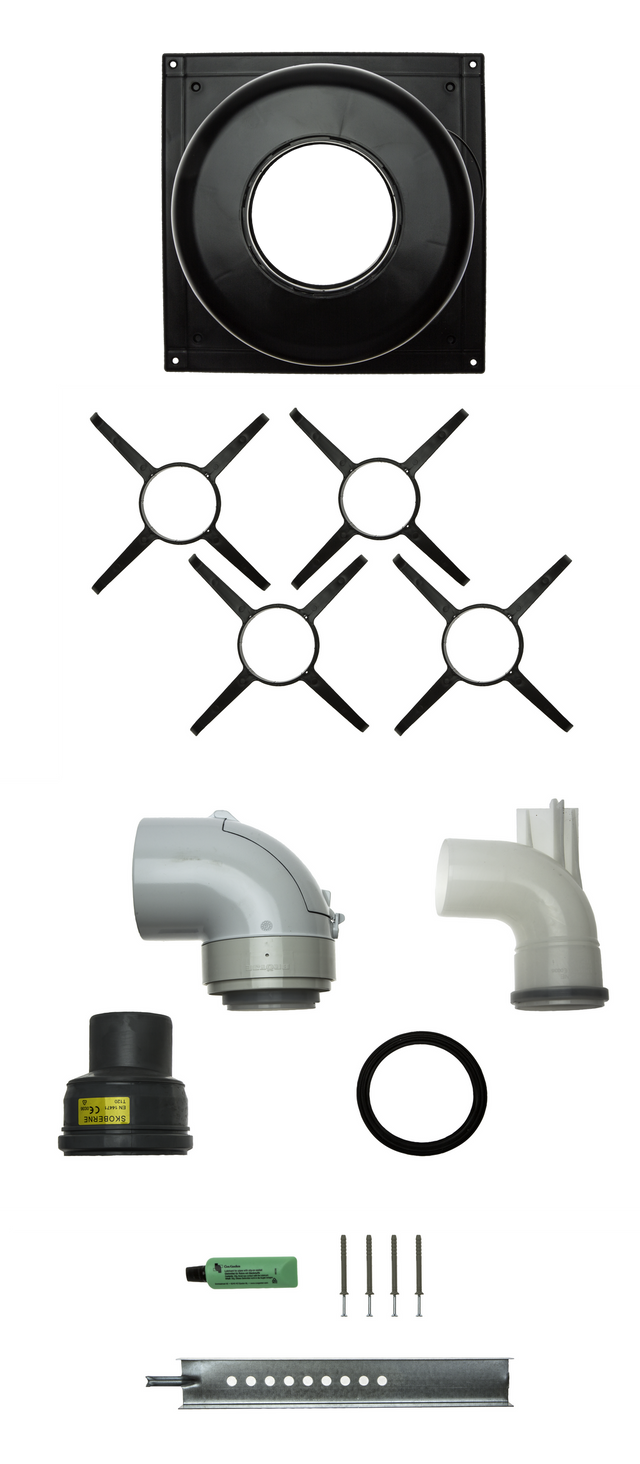 Brötje Abgasleitung-Set Kessel-Schacht DN80/125 PPS/AI m.Erweiterung auf DN 110, 996600