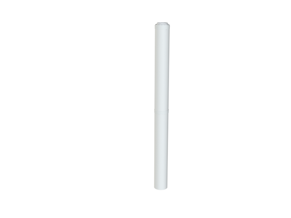 Brötje Verlängerungsrohr K60 KR2000 DN 60/100 konzentr. L=1995mm AL/PPs weiß, 7308326