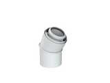 Brötje Bogen DN  60/100 30 Grad konzentrisch K60 KB30 AL/PPS weiß, 7308321