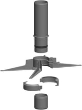 ATEC Montageset f.Rohr flexibel DN 60 , 0327