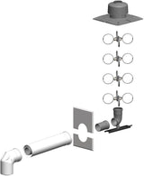 ATEC SV-Schacht-Set DN 80/125 -DN 80 PP-Abgassystem/Stahl weiß, 1473