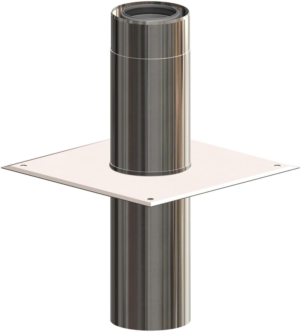 ATEC Aufsatzplatte DN80/125 f.Schorn- steinkopferhöhung 333x333x190mm ES blank, 701668