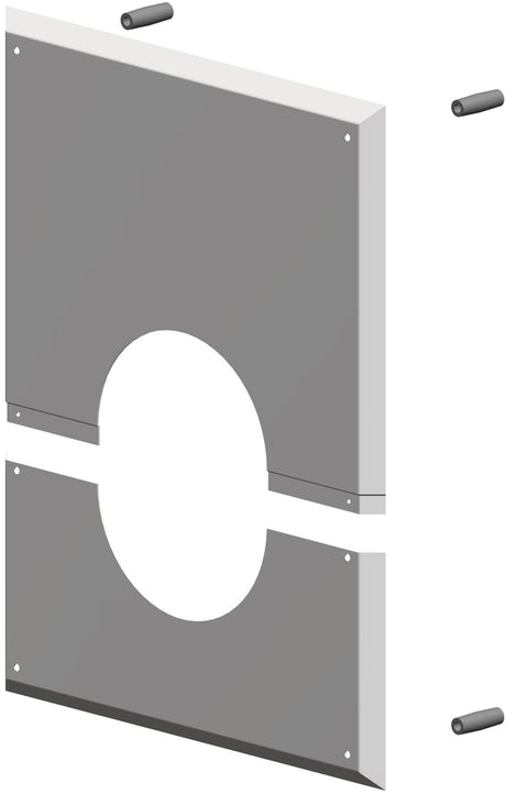 ATEC Wandblende m.Hinterlüftung DN 125 für raumluftabhängigen Betrieb 280x350mm, 4330